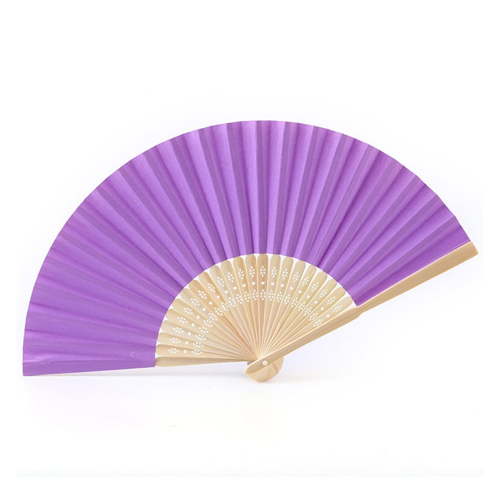 Yeobezn Spanish Style Hand Fans 12Pcs Foldable Paper Fan Portable Chinese Bamboo Wedding Gifts For Guest Birthday Party Decoration Kids Painting(PURPLE)