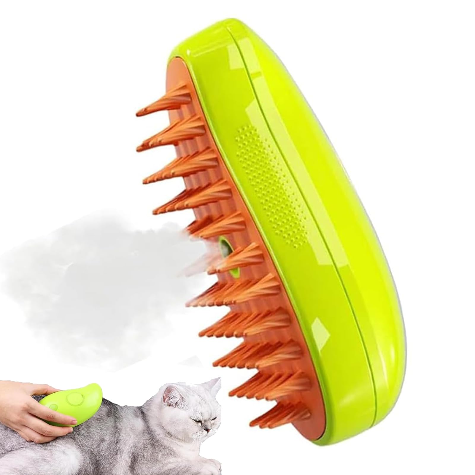 Cat Steamy Brush, 2024 New Cat Steam Brush for Hair Cleaner, Cepillo para gatos con vapor, cepillo de vapor 3 en 1 para gatos, cepillo de limpieza automática para gatos con vapor, cepillo de aseo para