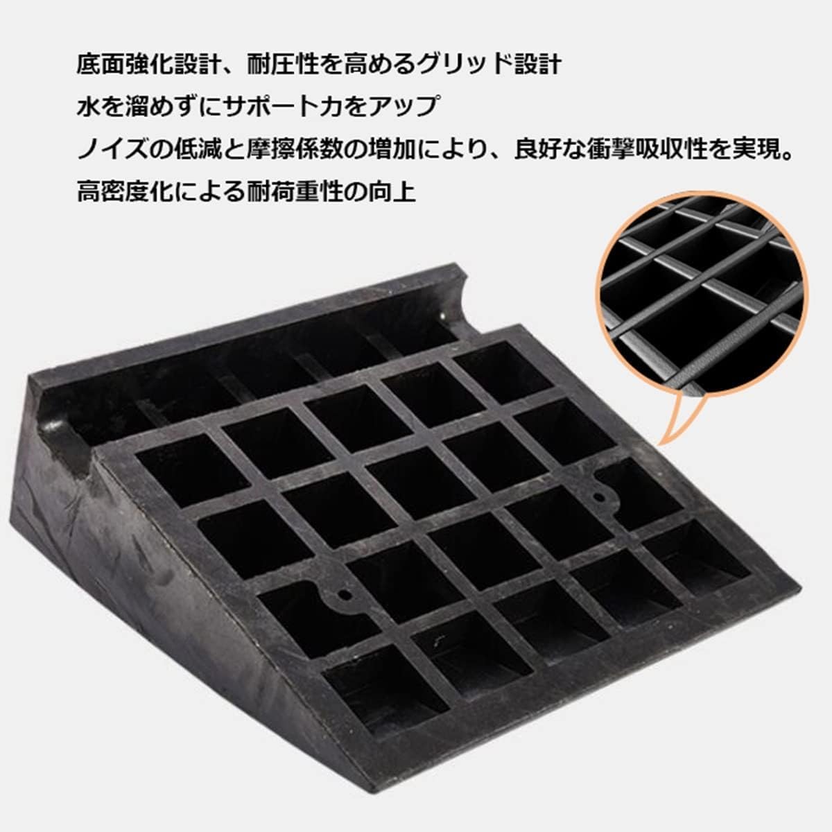 Amazon | 段差プレート ゴム製 段差スロープ 高さ約4~6cm 段差解消 