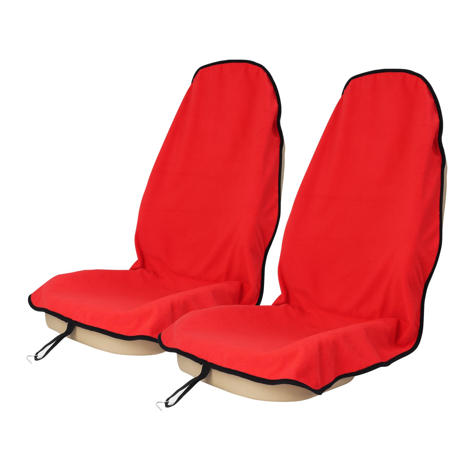 nbnhxnff Car Seat Cover (Red, 2pcs Front Seat)