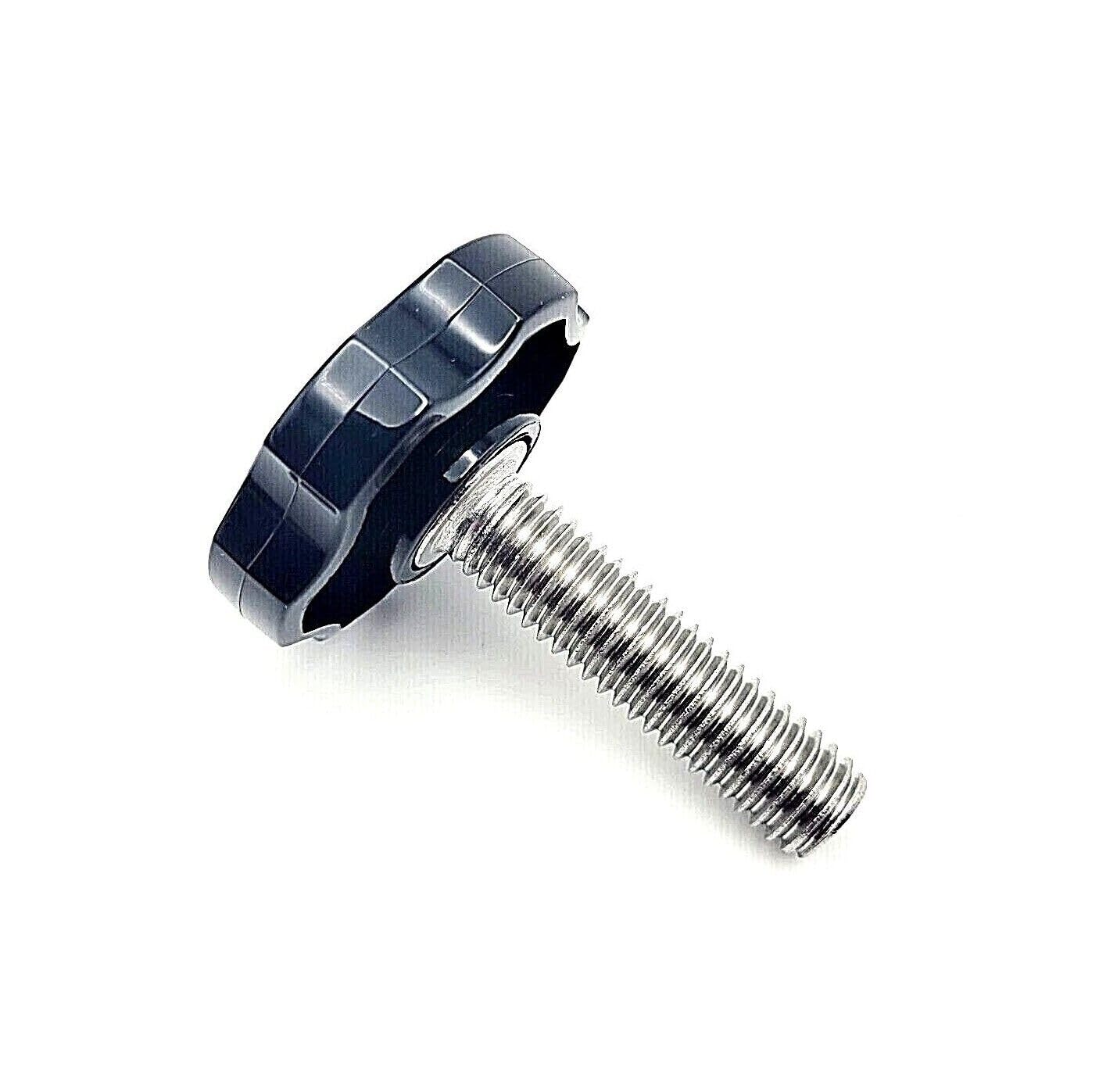 3/8" x 1-1/2" Thumb Screw Bolts with Black Round Hex Head Clamping Knob Plastic Cap Grip Full Thread 304 Stainless Steel 3/8"-16 Standard Thread Rust-Resistant (4 Pack)