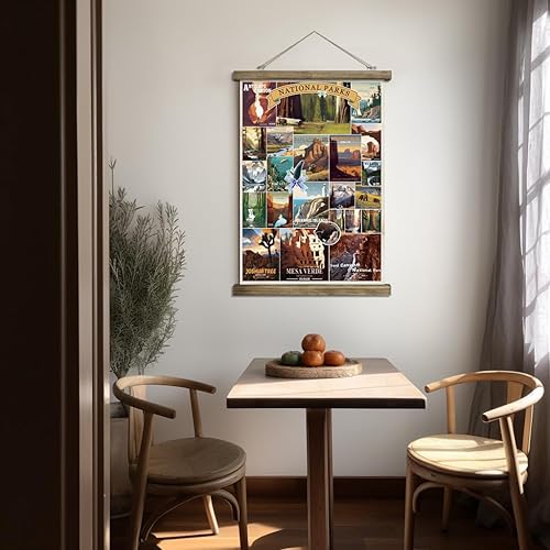 Miniatura 5 de SHOXREM Arte de pared vintage del Parque Nacional un viaje abstracto escénico a través de los paisajes preciados de Estados Unidos, un póster de