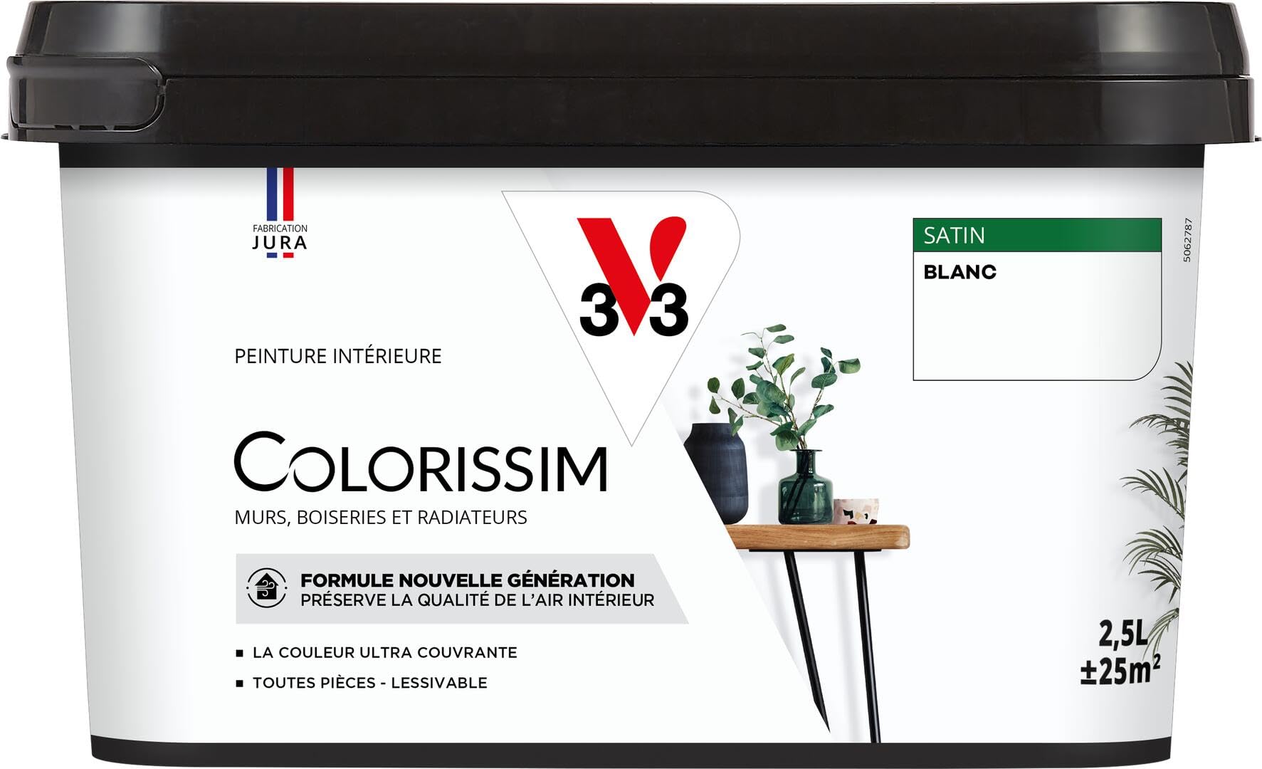 V33 Peinture multi-supports Colorissim® Blanc satin 2,5L