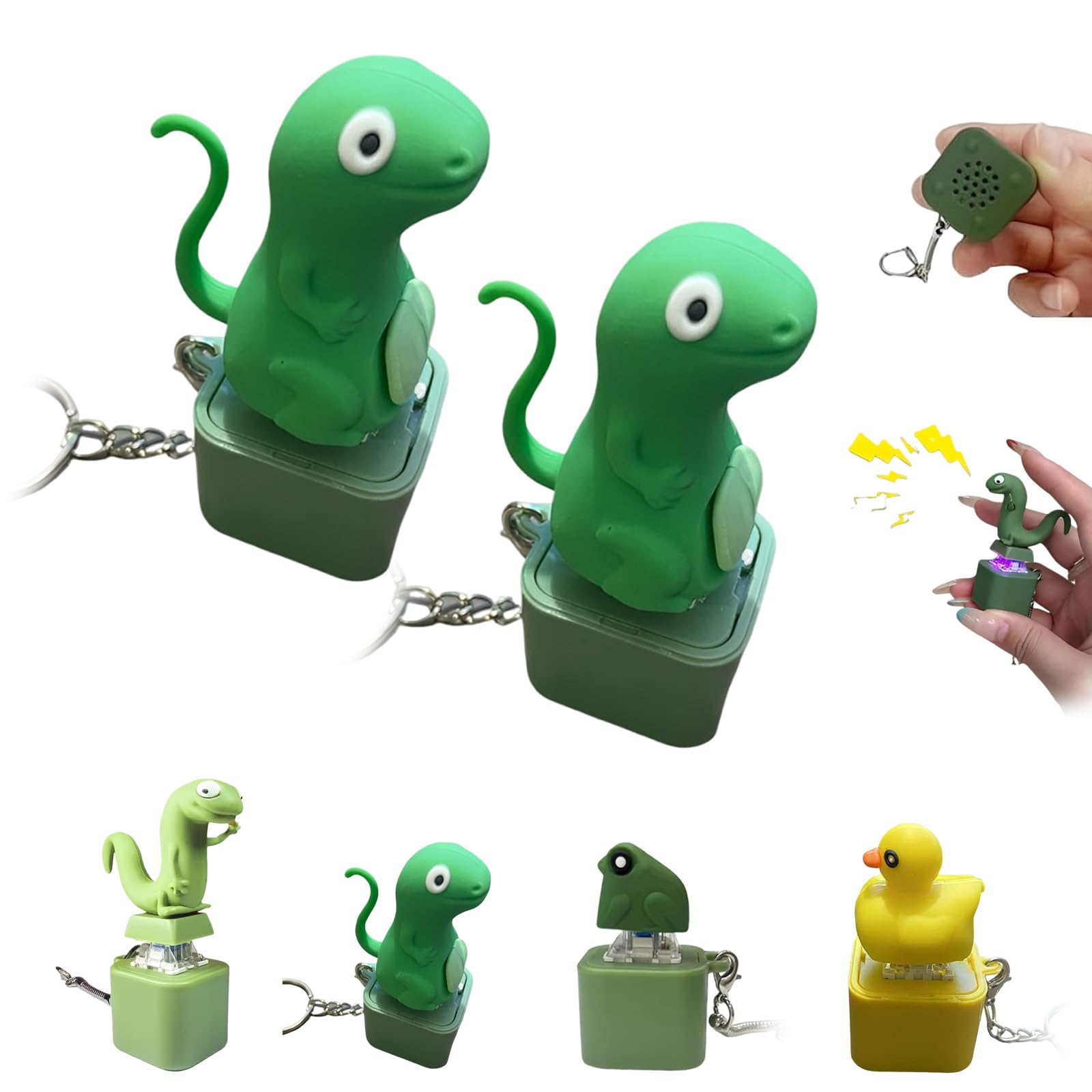 Lizard Keyboard Button Rechargeable Animal Keychain Lizard Keychain Sound, 2025 New Keyboard ...