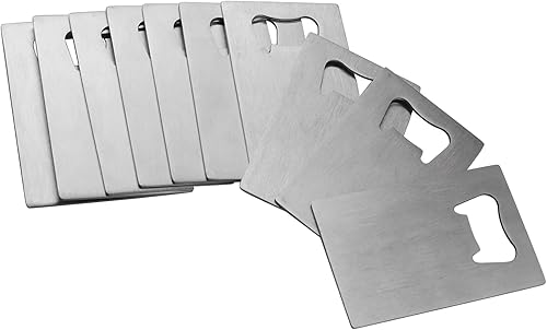 Abrebotellas de tarjeta de crédito de acero inoxidable de 10 piezas, tamaño cartera abrebotellas de cerveza disponible en Yaxa Colombia