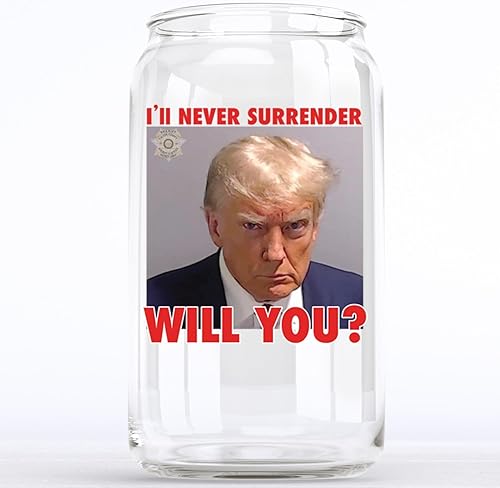 Lata de cerveza Trump Mugshot  Regalo para los amantes de Trump  Regalo para él (16 oz)