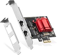 Binardat Gigabit PCIe Hálózati Adapter 2 Port Intel 82575 1000Mbps 1