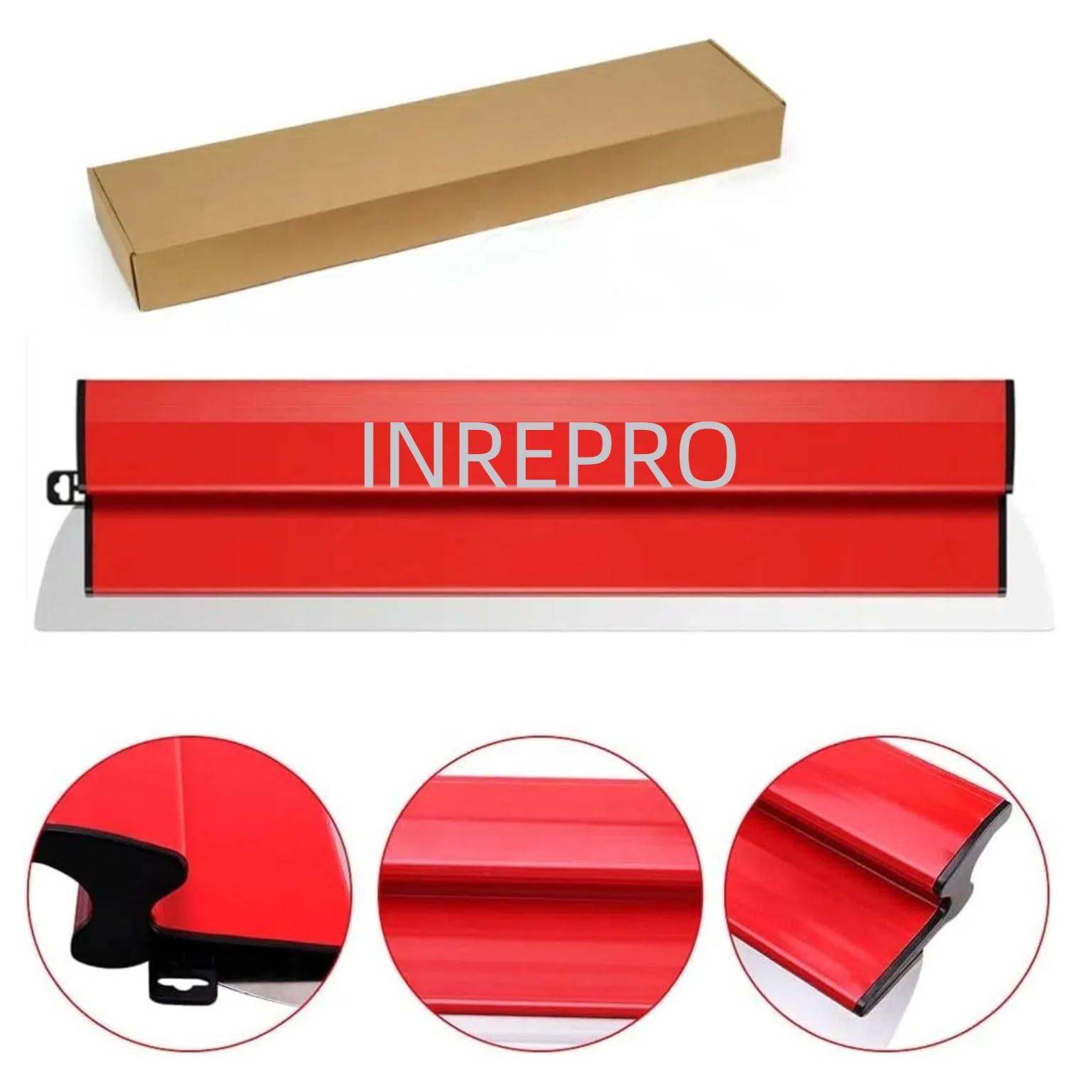 Espátula Profesional 0.35 mm Acero Inoxidable para Alisar Paneles de Yeso y Masilla de Enlucido (80 cm)