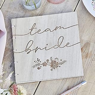 Ginger Ray Wooden 'Team Bride' Hen Party Guestbook