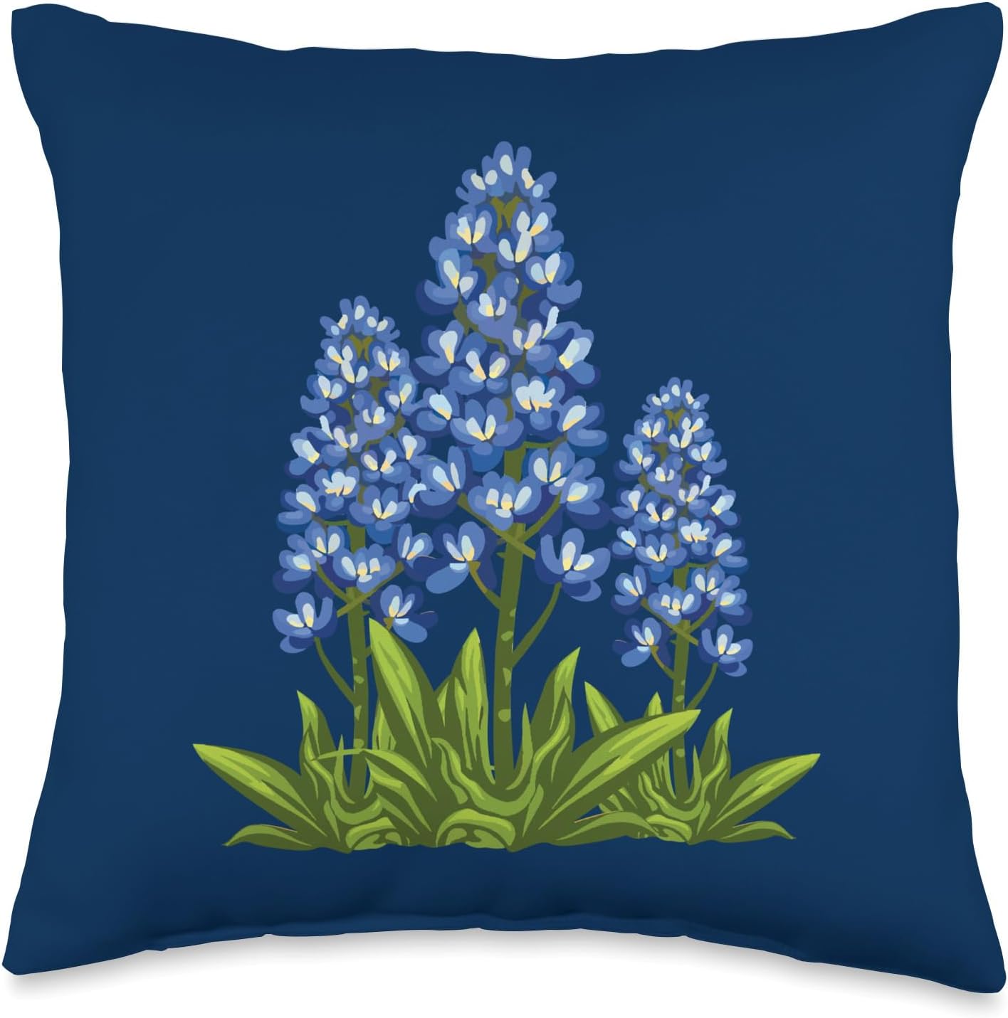 Bluebonnet Texas Spring Flower Field Texas Wildflower Season Throw Pillow