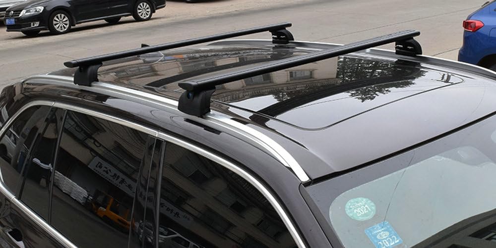 2PCS Aluminum Crossbar Cross Bar Fit for BMW X3 G45 2025 2026 Adjustable Luggage Cargo Carrier Roof Rack Rails with Anti-Theft Locks Lockable (Black)