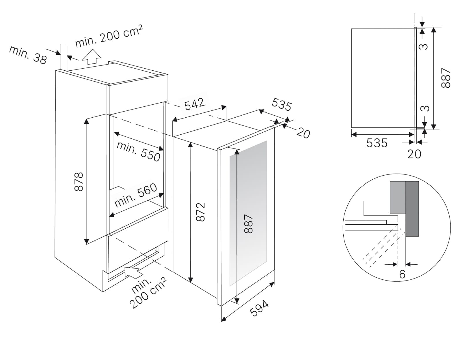 Küppersbusch FWKU 1531.0 S K-Series.5 Unterbau Weinklimaschrank Schwarz