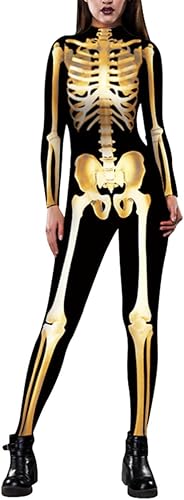 Disfraz de calavera con estampado de calaveras de Halloween, color rosa