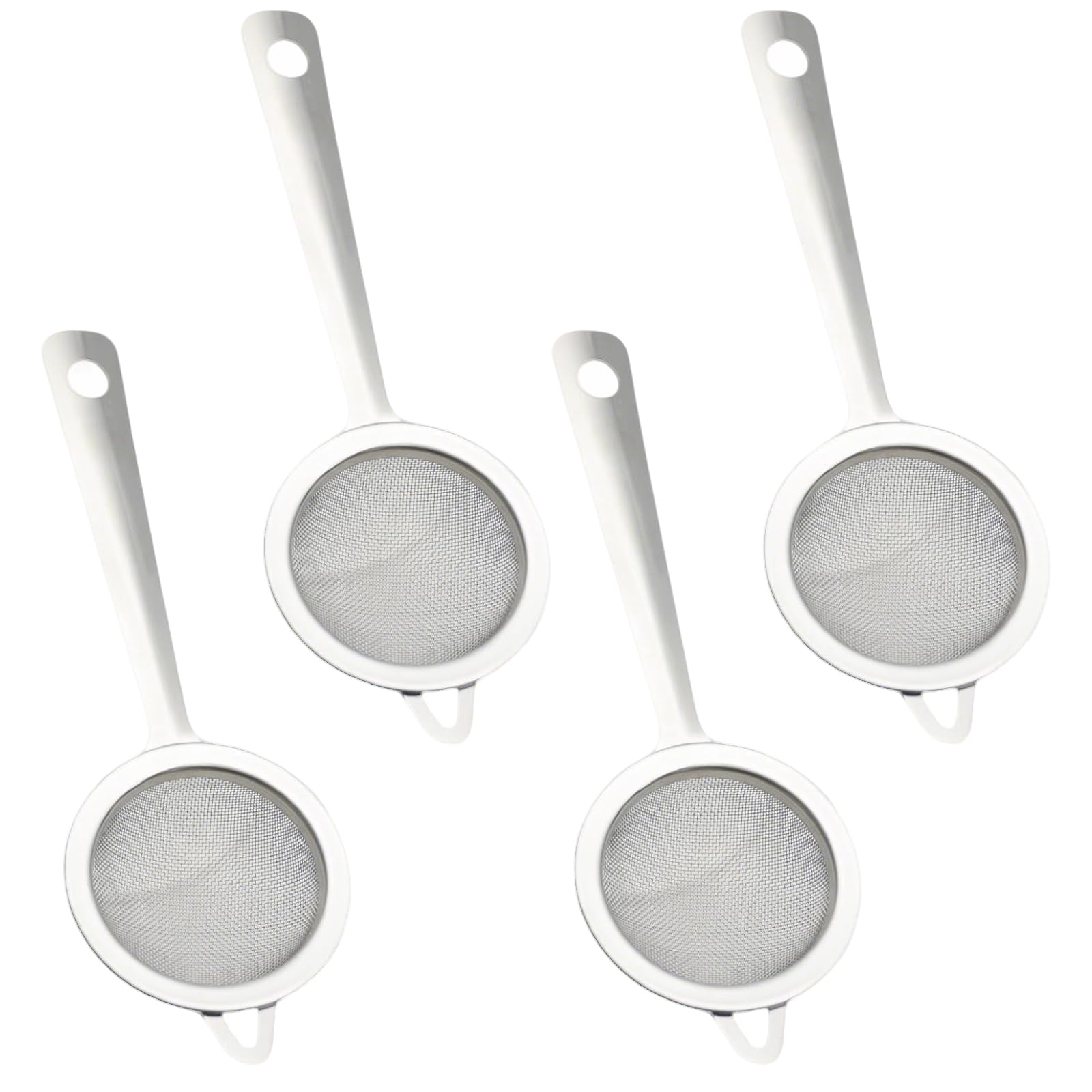 Tarqite 4Pcs Mini Sieve, Stainless Steel Tea Strainer with Handle,Tea Strainers for Loose Tea,Durable and Easy to Clean for Coffee, Spices and Kitchen Sifter