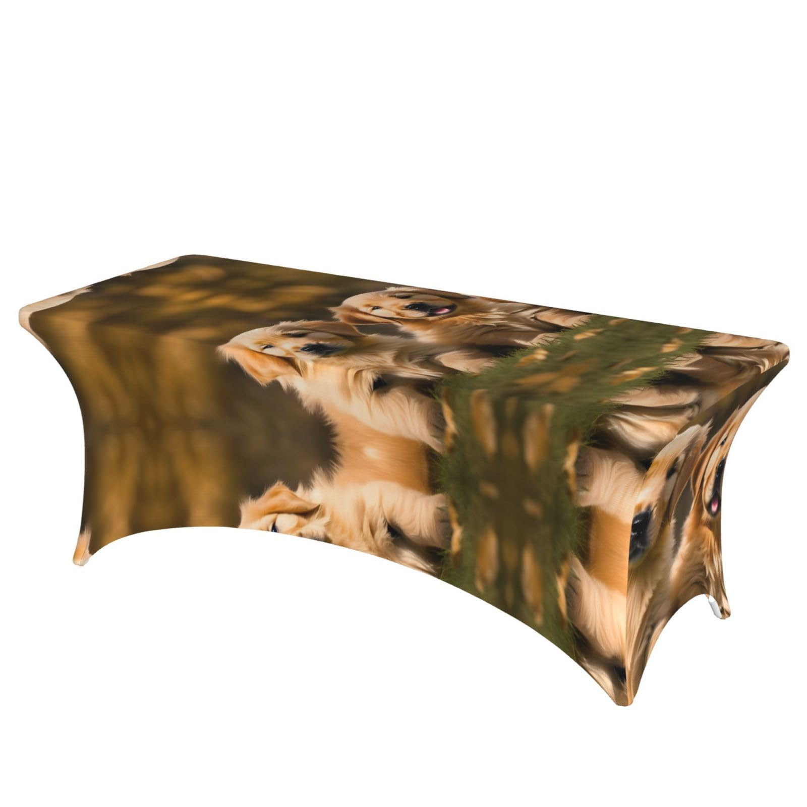 Nappe stretch anti-plis pour table 1,8 m motif chiens EdWal housse mariage lavable
