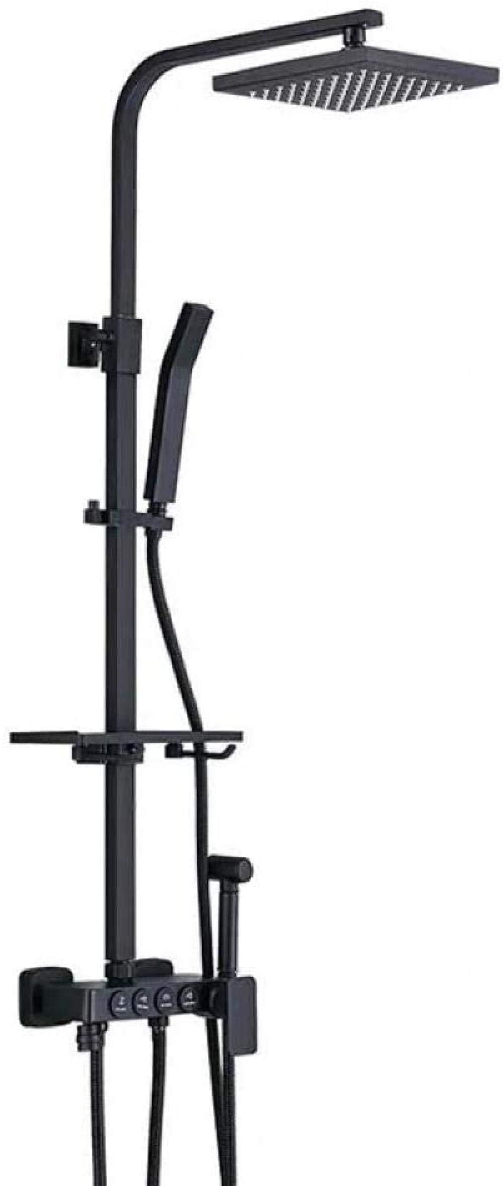 Ensemble de douche anti baisse de pression avec pommeau de douche noir c3