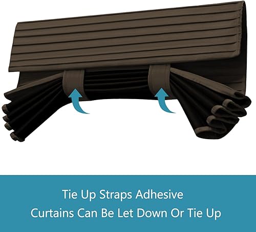 Miniatura 10 de Cortinas de ventana de puerta, cortinas autoadhesivas de privacidad para ventana, persianas blancas de puerta francesa de 30 x 40 pulgadas para