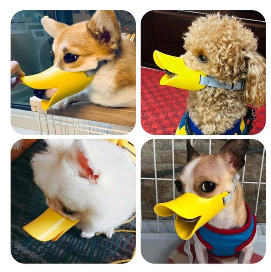 Luminexia Hundemaulkorb,Hunde Maulkorb,Anti-Biss Silikon Entenschnabel,Entenmundform Hund Mundabdeckungen,Anti-Called Maulkorb,für Welpen Hund