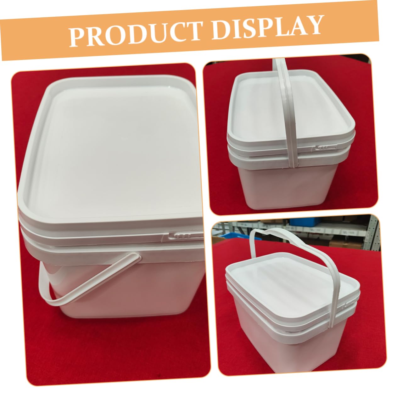 jojofuny Secchio per Contenere Vernice e Prodotti Chimici Bianco per Pittura da 10l in Plastica Pp con Coperchio e Manico Leggero e Facile da Trasportare
