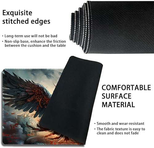 Miniatura 131 de Tapete de juego MTG cosido de alta calidad con zonas y parte trasera de goma antideslizante, tapete de juego TCG para MTG y otros juegos de cartas