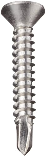 Miniatura 2 de Tornillo metálico de plancha de acero inoxidable, acabado liso, cabeza plana, para destornillador Phillips, punto de autoatornillado, rosca a la