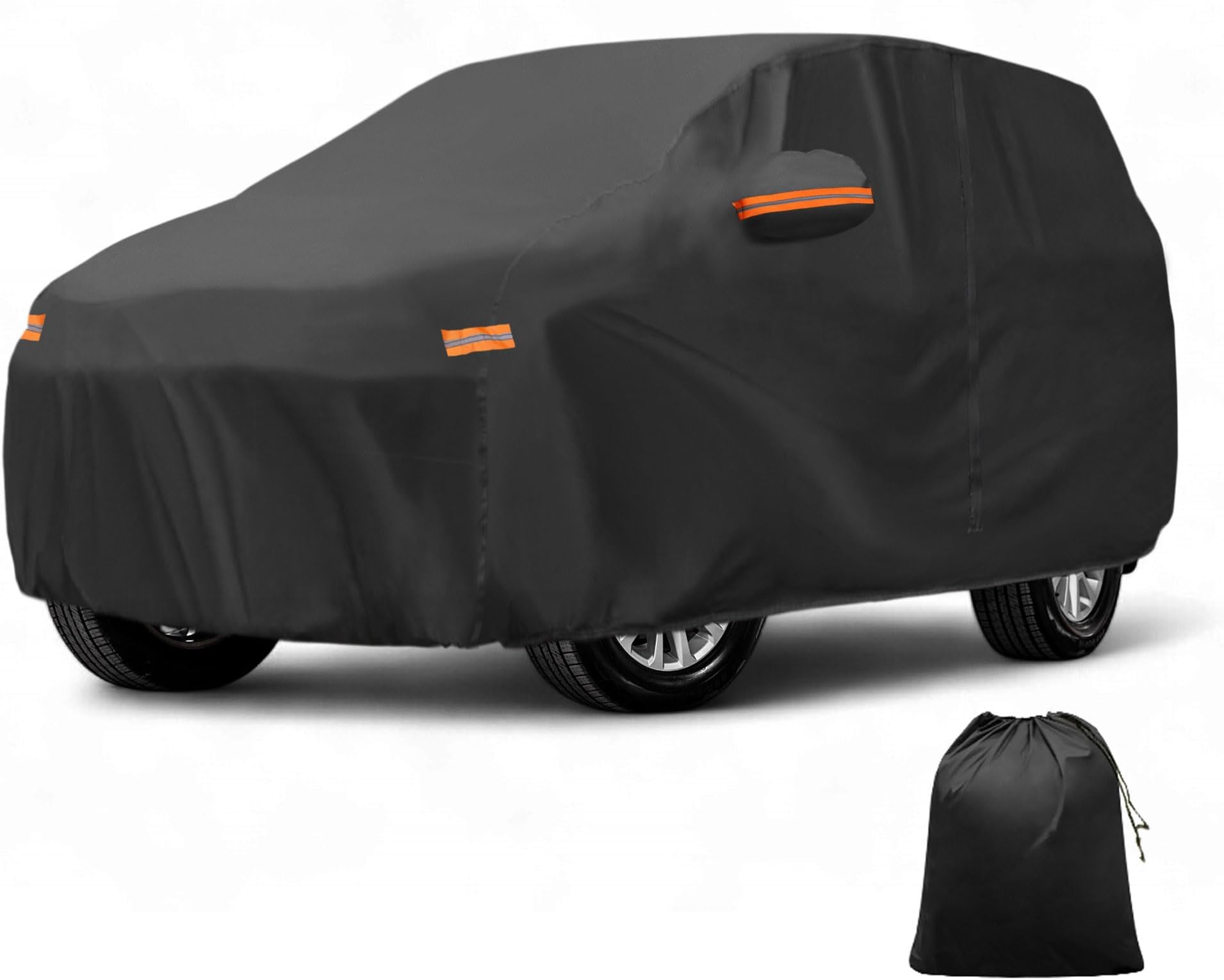 X AUTOHAUX Car Cover Outdoor Waterproof Sun Rain Snow Hail Protection with Left Side Door Zipper Aluminum Film for Volvo C40