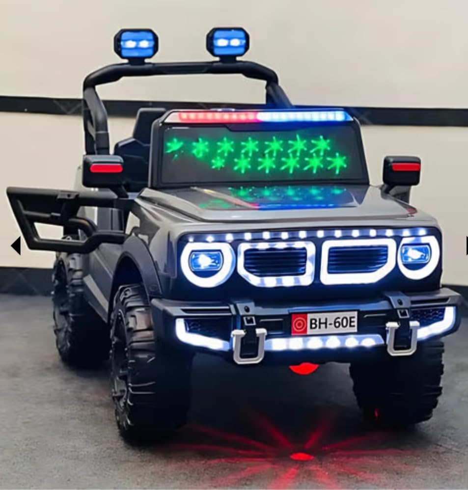 Image of SKYA STAR BWM-60E Battery Operated Jeep for Kids Ride On Toy Kids Car with Bluetooth Music & Light | Electric Baby Car Jeep | Perfect for Boys & Girls [2 to 7 Years, Grey]