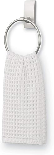 Miniatura 3 de Command Toallero de mano de níquel satinado con tiras Command resistentes al agua, organizador de baño resistente a la corrosión, soporta hasta 5