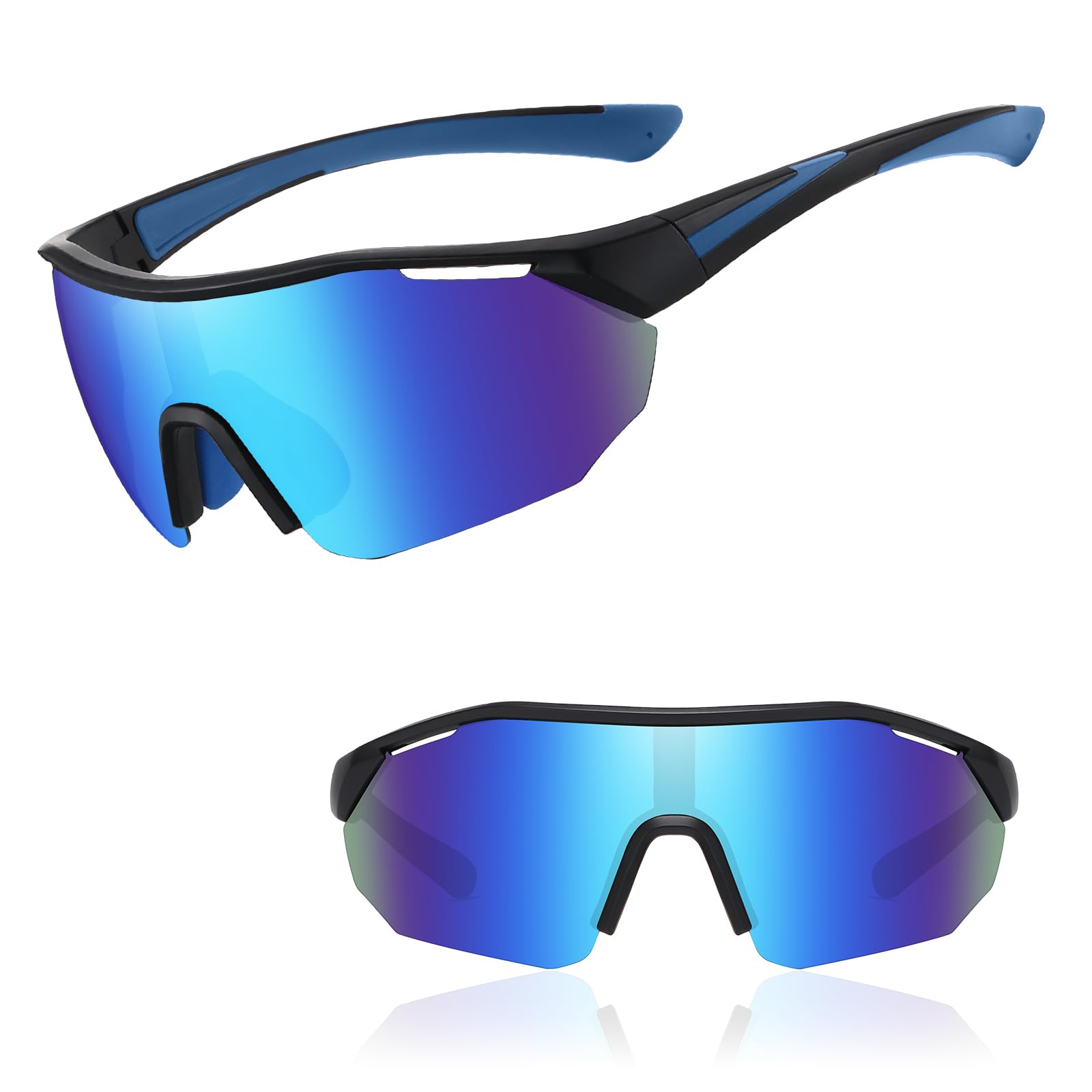 mellystore Gafas de Ciclismo Polarizadas Gafas de Sol Deportivas Mujer Hombre Gafas Bicicleta Hombre Gafas Ciclismo Hombre UV400 Gafas Running para Deportes Correr Escalar Conducir Pesca Esquí Golf