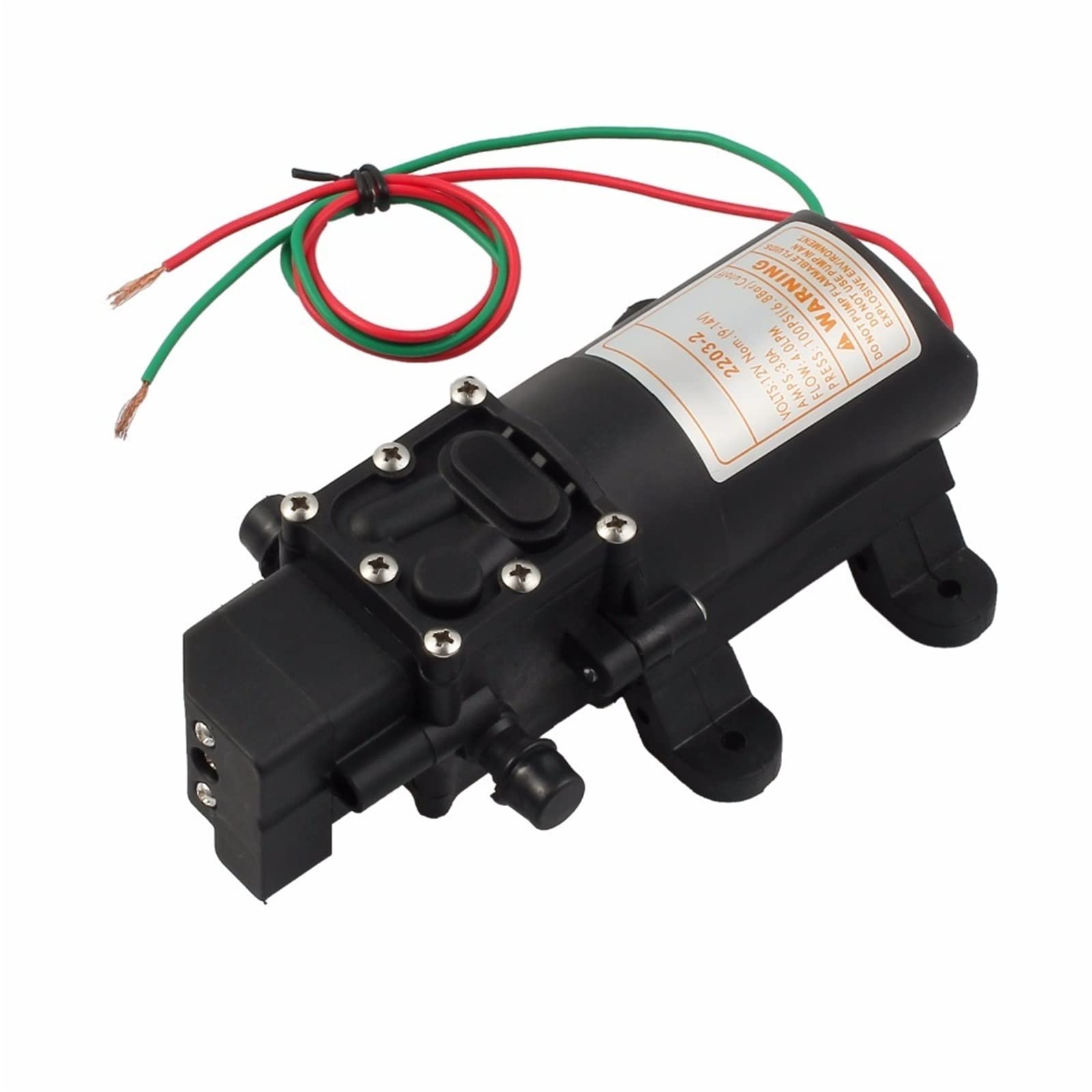 Bomba sumergible Bomba de agua ultra silenciosa Bomba de agua de diafragma micro de alta presión de 12 V CC con interruptor automático de 4 l/min, bomba de agua eléctrica agrícola for barco