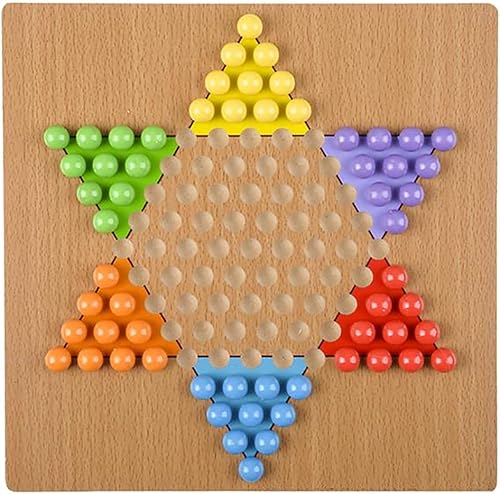 Miniatura 3 de The Dreidel Company Juegos de mesa clásicos de madera, ideales para premios, 10 pulgadas (10 pulgadas de madera chinas de damas)