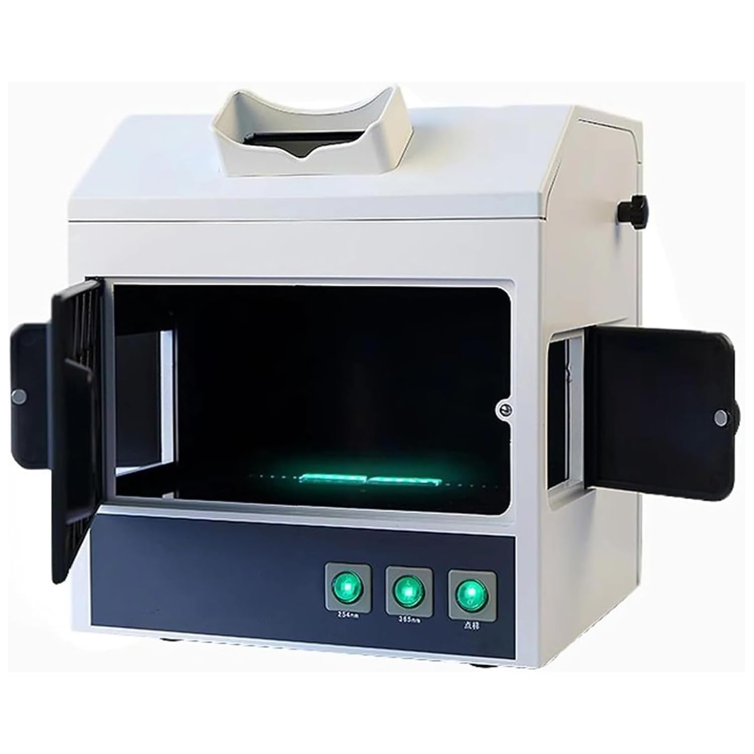 Rivelatore di fluorescenza del laboratorio dell'analizzatore UV, lunghezza d'onda 254nm/365nm, con finestra di osservazione e filtro UV per la prova del prodotto