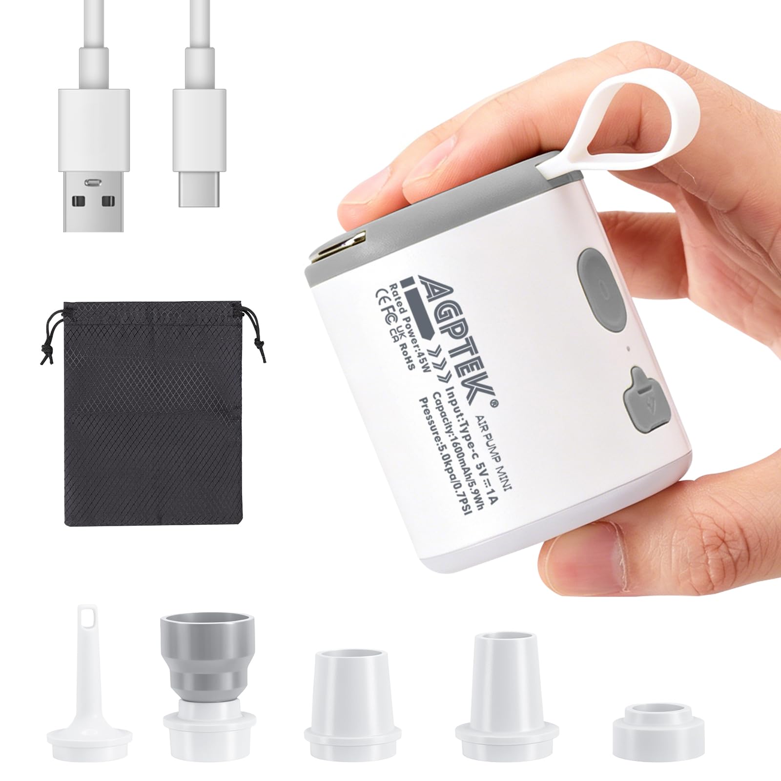 Amazon.co.jp: AGPTEK エアーポンプ 電動 空気入れ 空気抜き USB充電