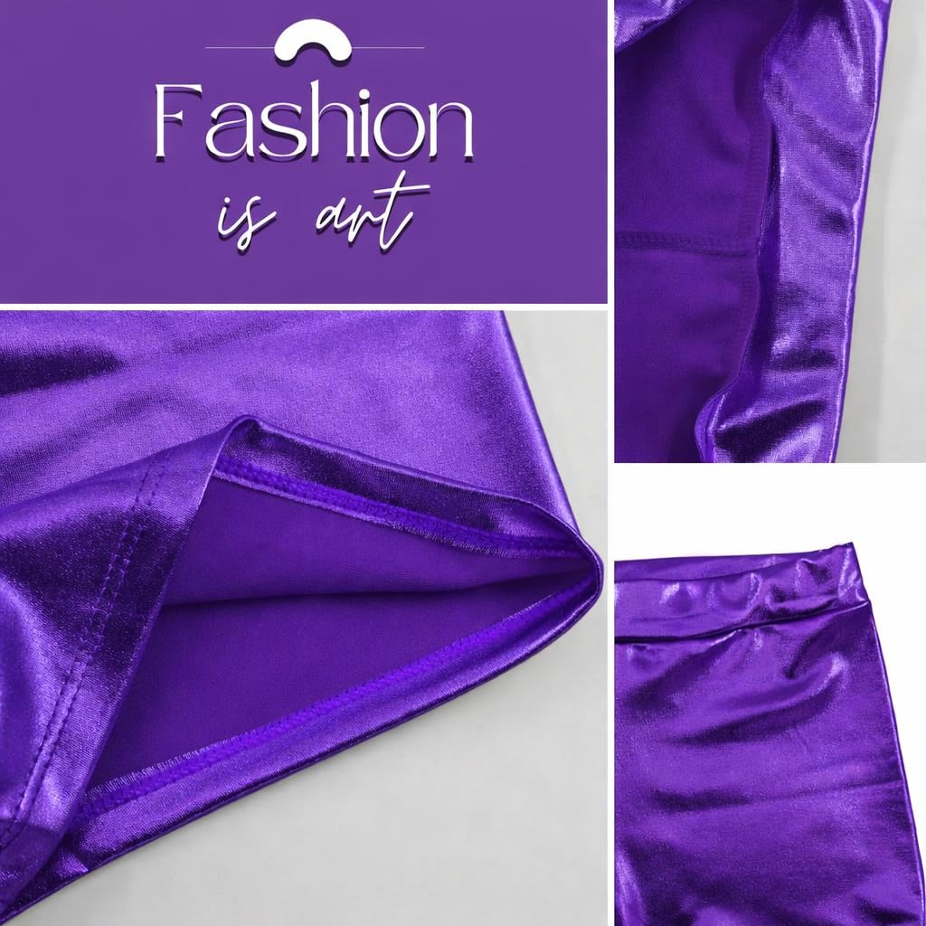 Glänzende Metallic-Shorts für Damen, sexy Damen-Shorts, für Kostüme, Diskotheken und Partys