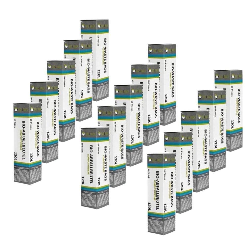 120 Liter Abfallbeutel /Biomüllbeutel / Biobeutel / Müllbeutel / Kompostbeutel 15 Rollen á 10 Beutel