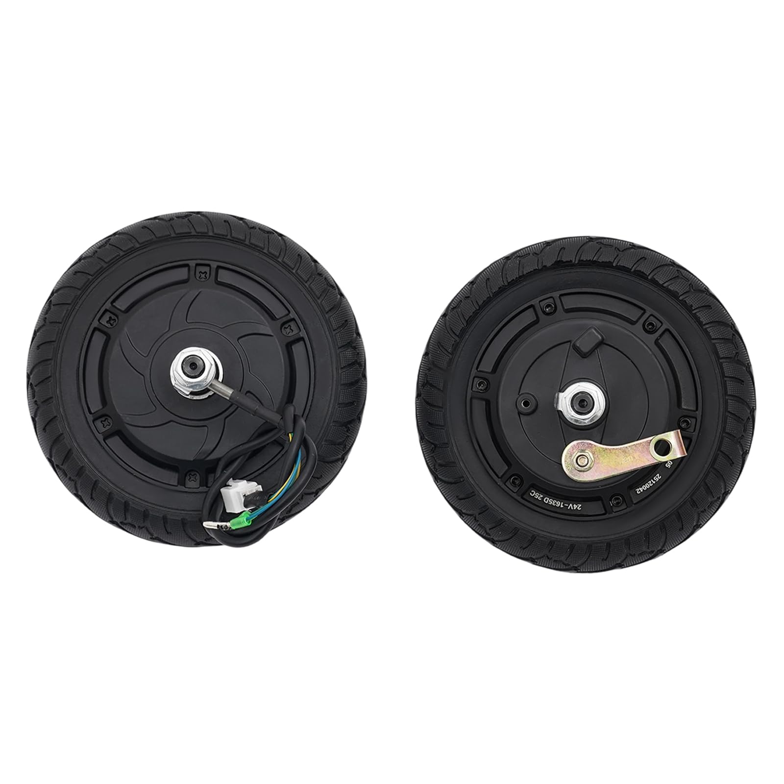 Kit de moteur de moyeu de trottinette électrique Dual Drive 8" 350 Wx2 sans balais avec interrupteur à 3 vitesses et gaz arrière, moteur de moyeu de roue pour scooter électrique, skateboard