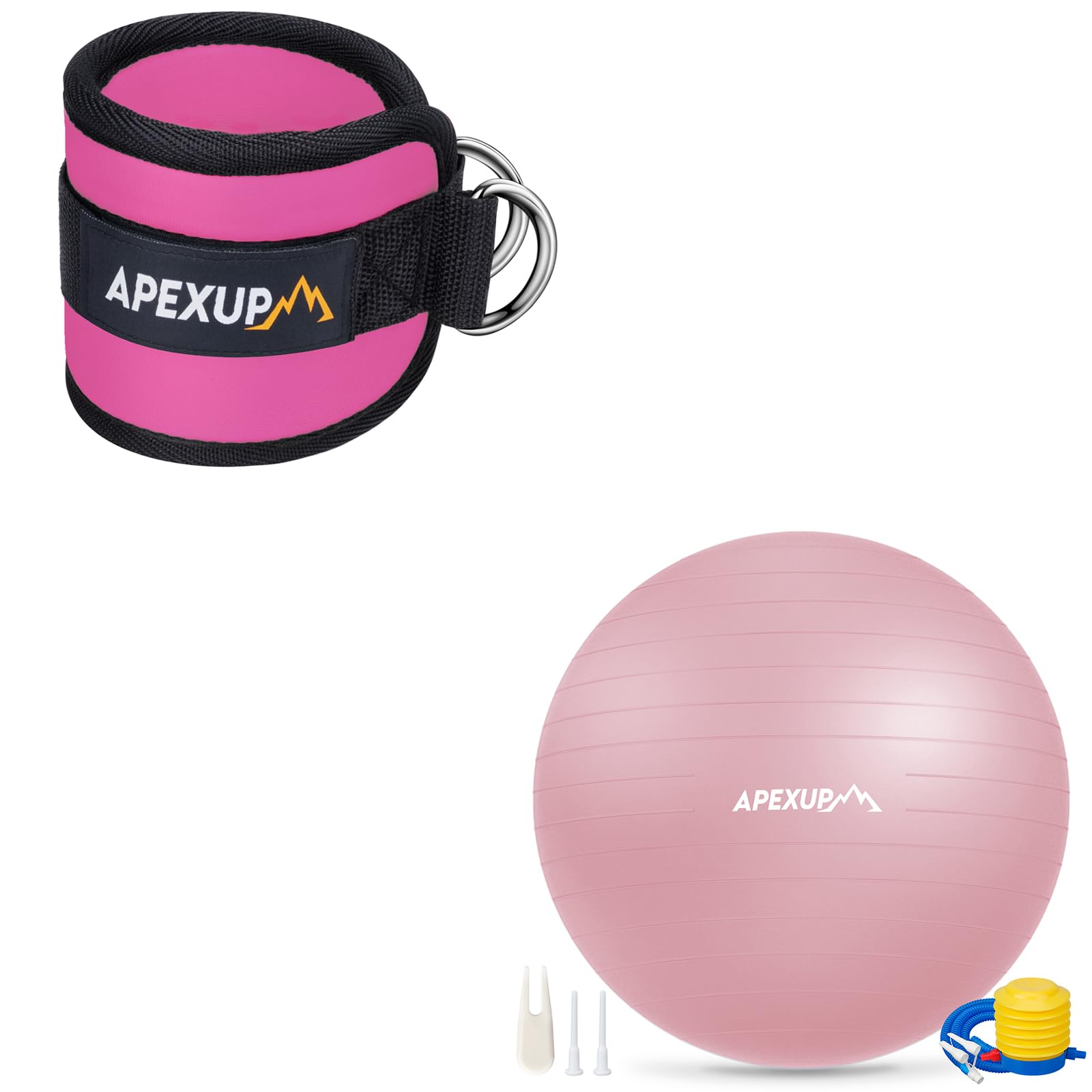 APEXUPYoga Ball + Ankle Strap for Cable Machine