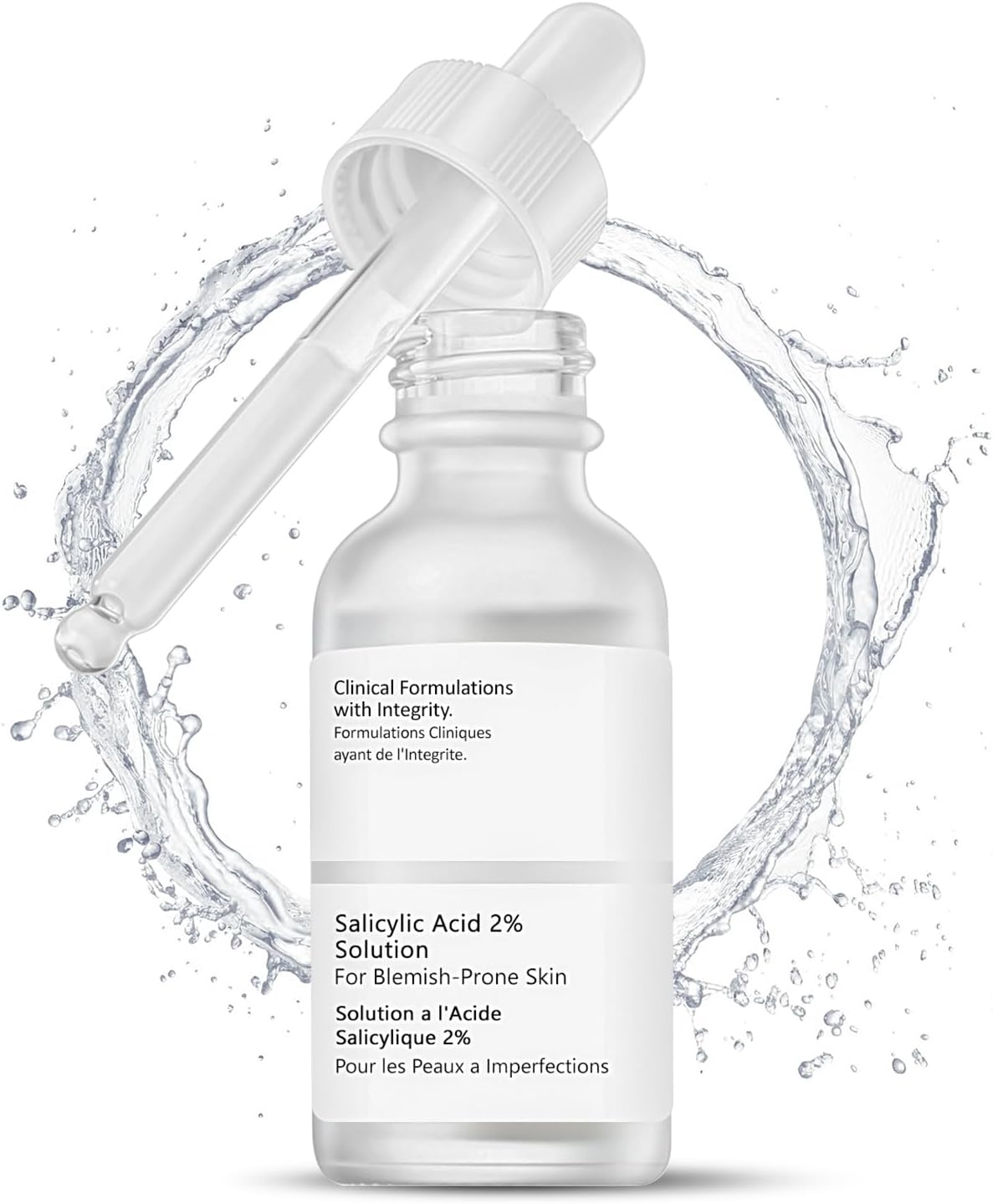 30 ml salicylic acid serum, salicylic acid oplossing, salicylzuurreserum poriën verkleinen, gezichtsexfoliant met salicylzuur, tegen puistjes