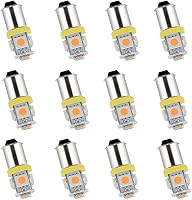Vista 9 de BlyilyB - Paquete de 20 bombillas LED blancas BA9S T11 T4W 64111 de bayoneta en miniatura con base de un solo contacto 5SMD 5050 para luces