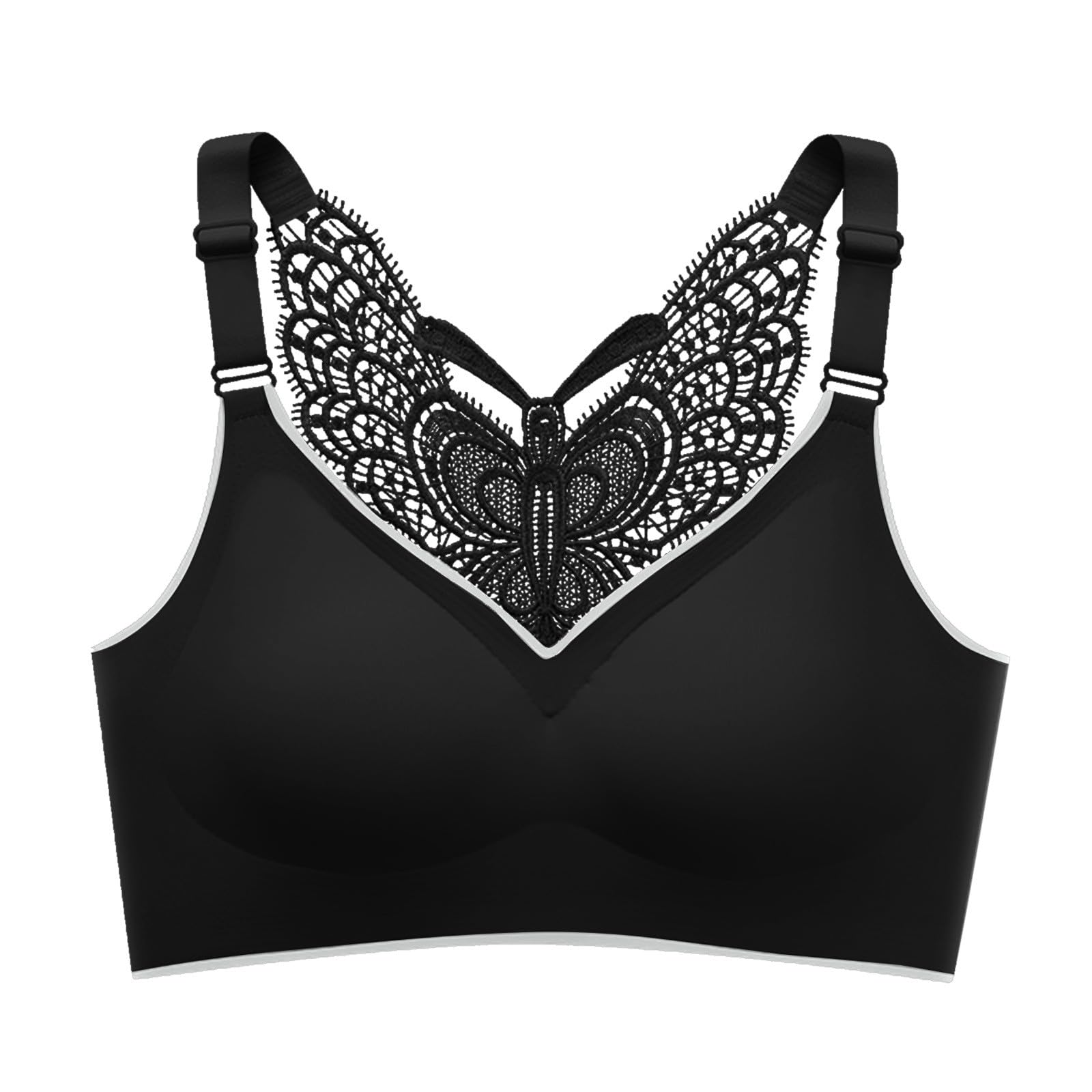 Bra for Women Seniors Bra Wireless Lined Solid Tank Top Bras Figure Seamless Seamless Workout Soft Sports Bras