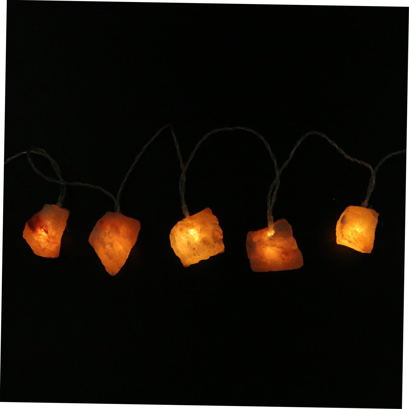 Guirlande en pierre de sel lumineuse beige pour créer une ambiance