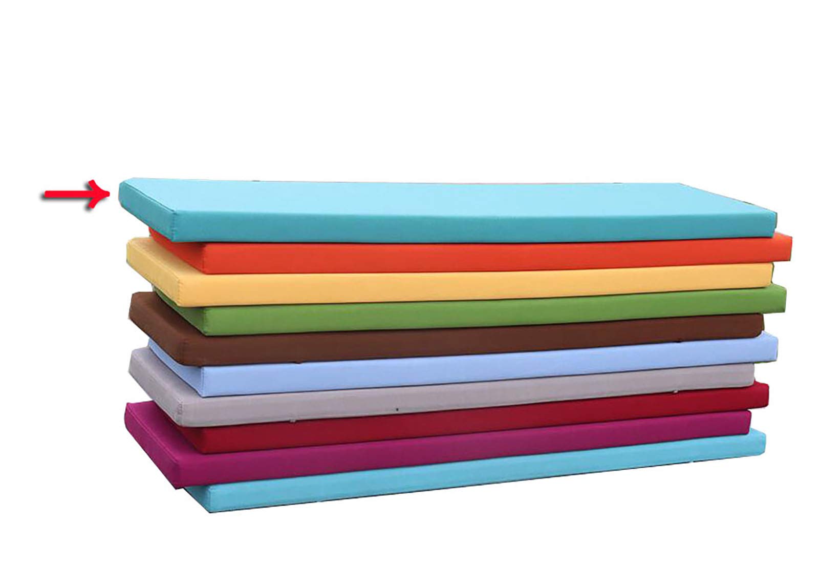 Coussin de banc antidérapant et moelleux 90x30 cm assise confortable