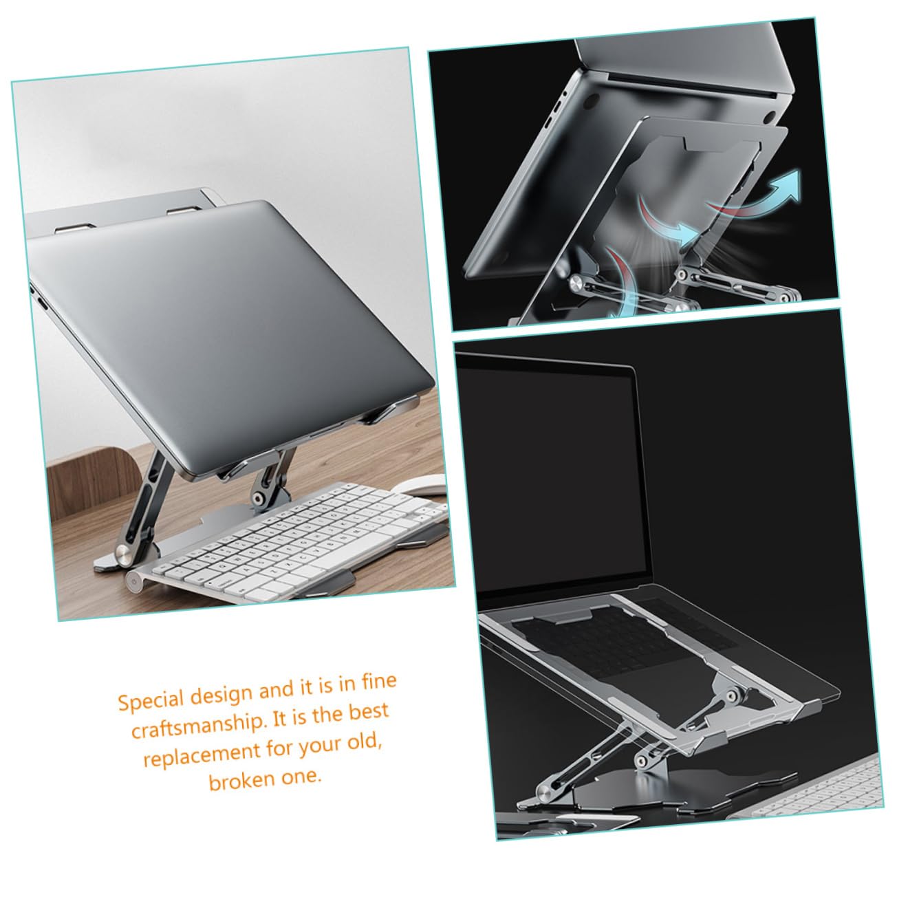 Soporte Metálico para Portátil Ajustable Multiusos Soporte De Aleación De para Pc Portátil para Trabajo Casa o Oficina