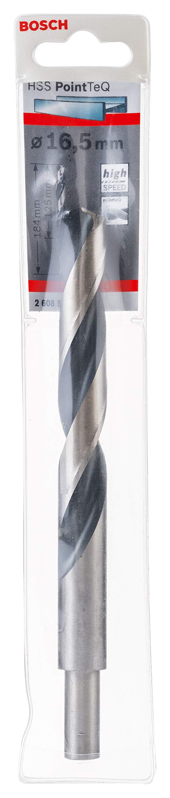 Bosch Professional PointTeQ 16.5mm HSS Twist Drill Bit-Reduced Shank 2608577311
