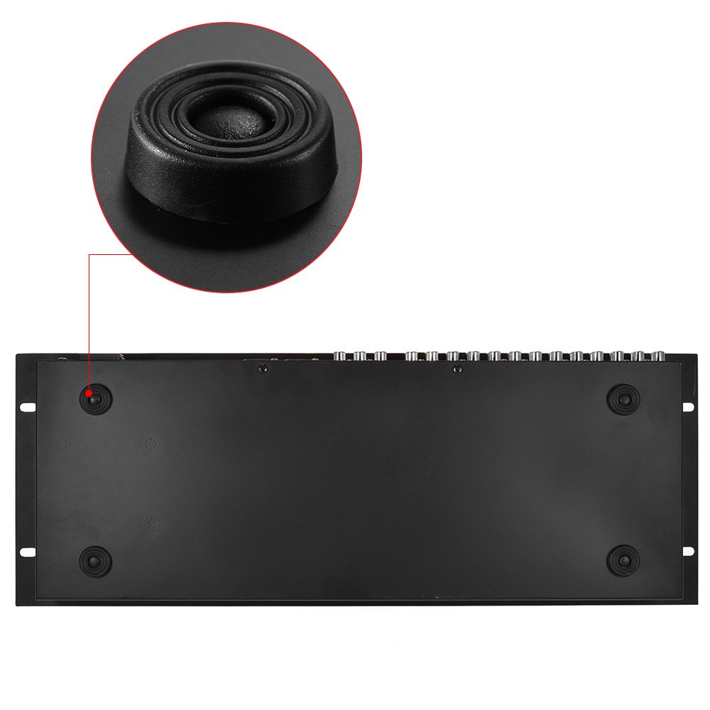 Mesa de Mezclas,ERYUE Profesional de 5 canales para DJ de montaje en rack mezclador estéreo consola de mezclas