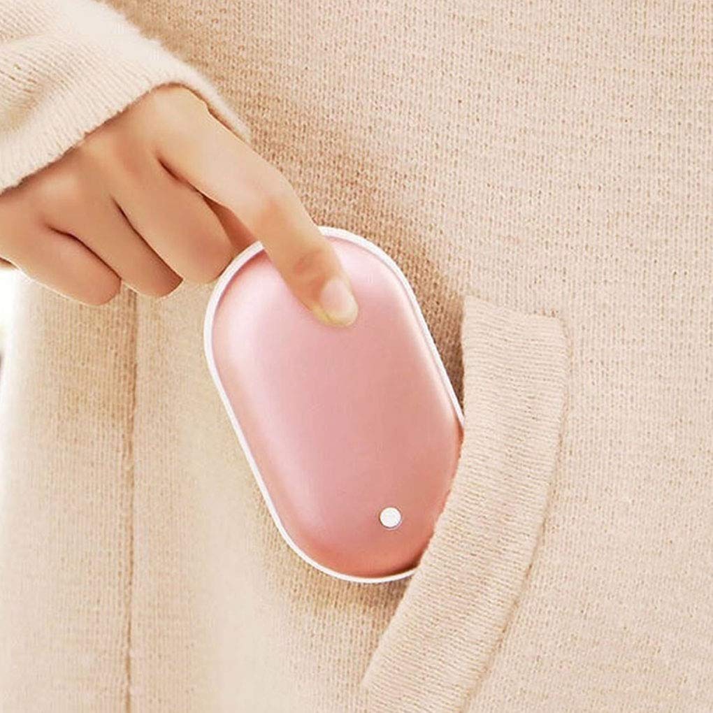 Scaldamani Power Bank 5200 mAh Scaldamani Ricaricabile Scaldamani Portatile Scaldamani Elettrico Caricabatterie USB Regalo Power Bank Oro Rosa