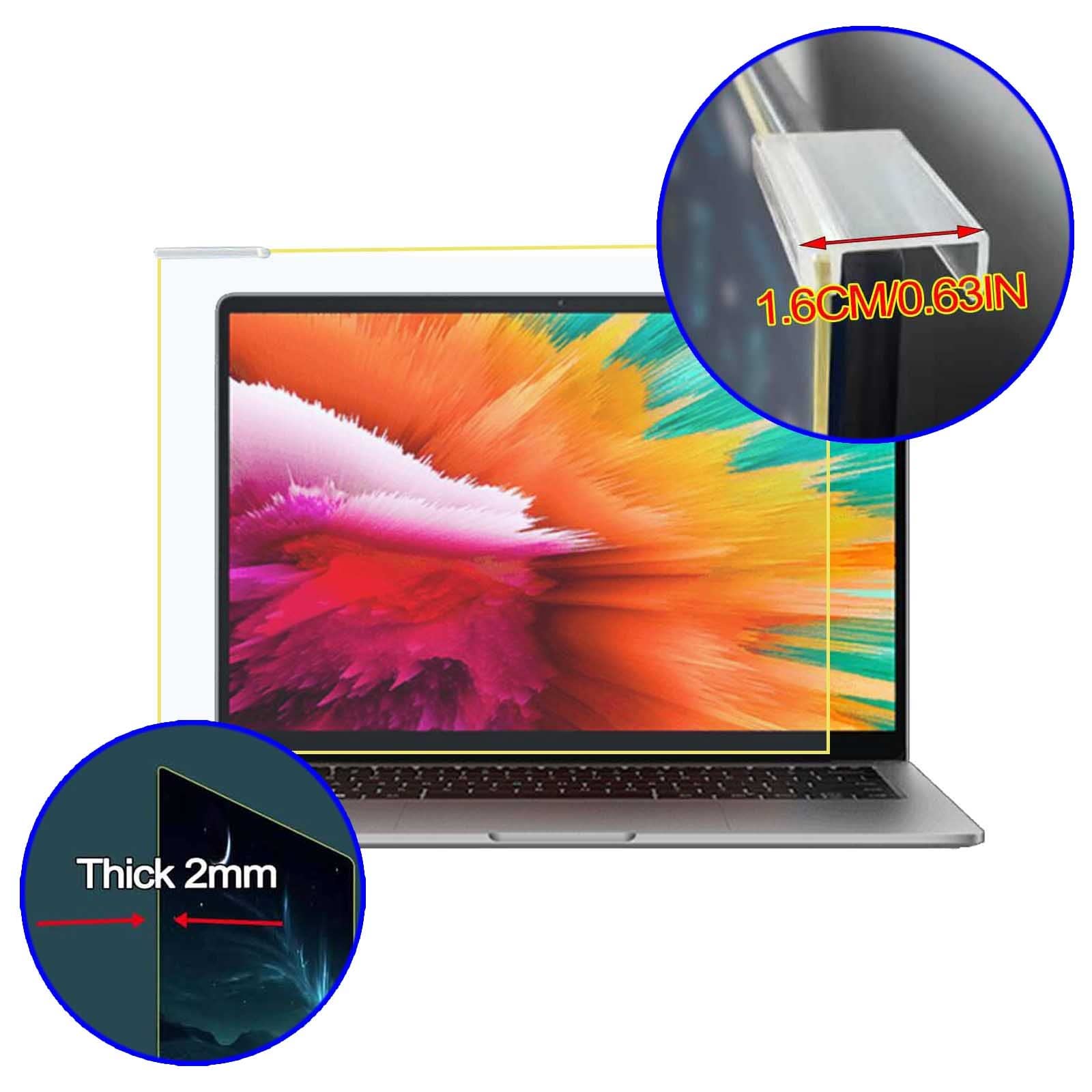 Computer-Monitor-Bildschirmfilter, HD-Blaulichtfilter-Laptop-Displayschutz for Aufhängen, 2 mm, abnehmbar, wiederverwendbar, 12–17 Zoll(15.6in/40cm)
