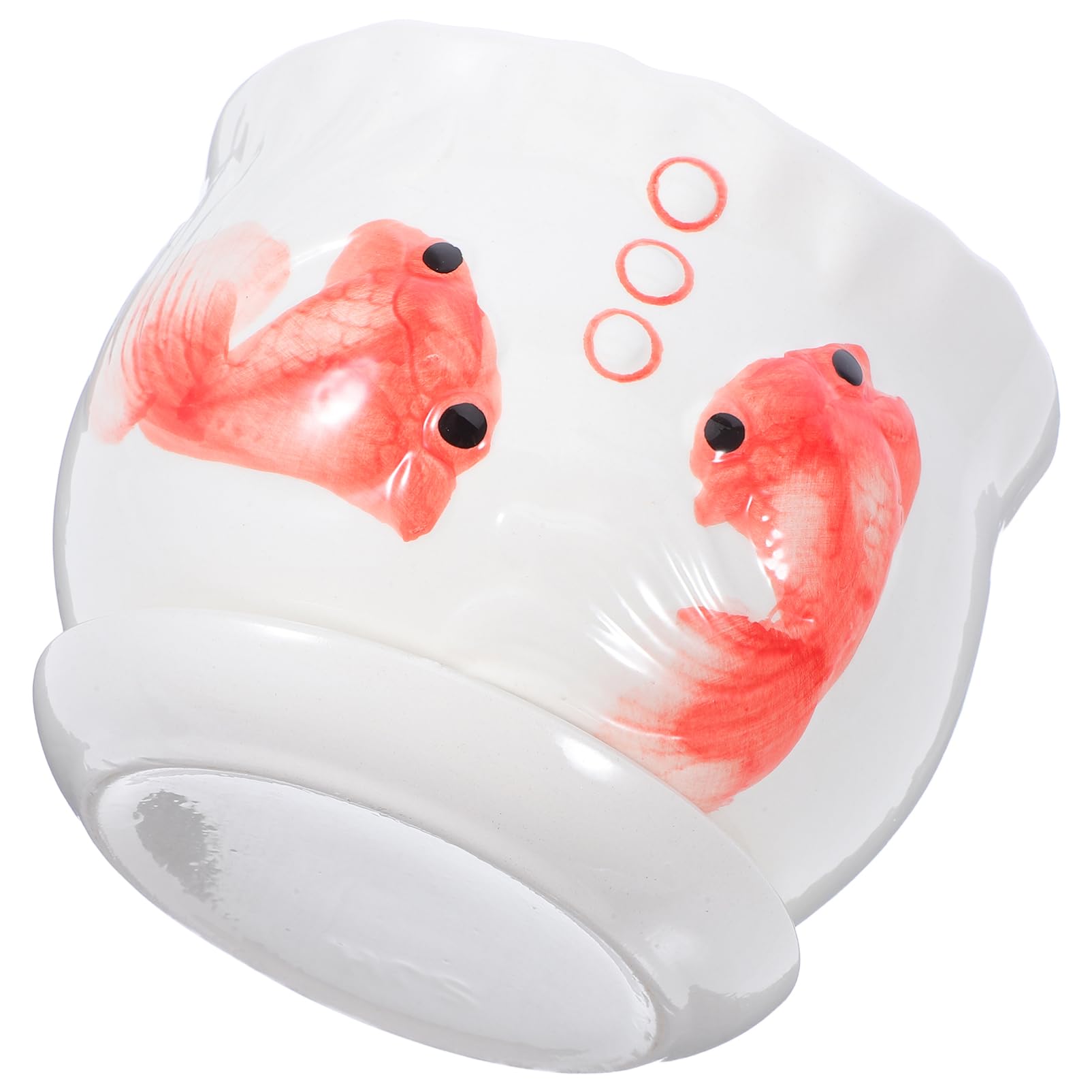 Pot de céramique pour plantes et décoration intérieur de bureau style zen poisson