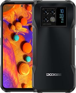 5g telefone desbloqueio Doogee v20 8 gb + 256 gb 64mp + 20mp câmera de visão noturna robusto smartphone 33 w carregamento rápido 6000 mah telefone desbloqueio android 11 dual sim 6.43 "ip68 impermeável smartphone nfc (Gray)
