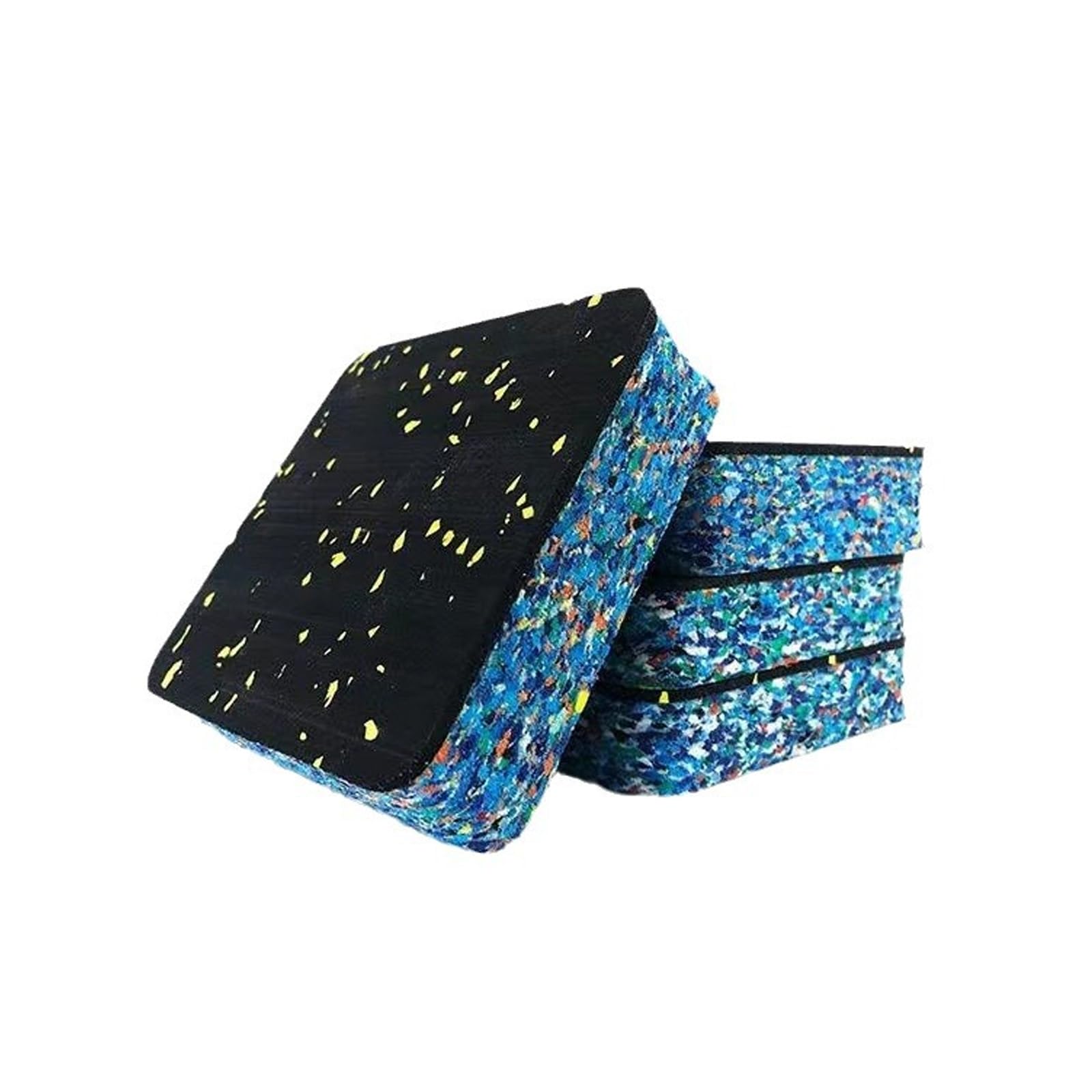 Tazweeq 16 Pack Exercise Equipment Mat, Rubber Foam Padding, Sound Isolation Pads, Anti Vibration Pads, Treadmill 3.9 x 3.9 x 0.4 Inch Pads Rubber Mats for Gym Floor Mat Protective Treadmill Mats